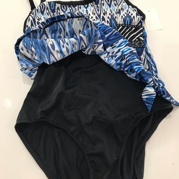 La Blanca one piece bathing suits blue/ black - Picture 3 of 4